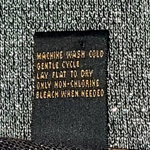 Vintage Finity Naturals Sparkly Silver Metallic Dressy Top - Picture 7 of 8